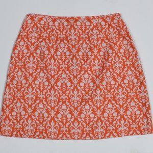Cynthia Rowley Orange and White Skirt